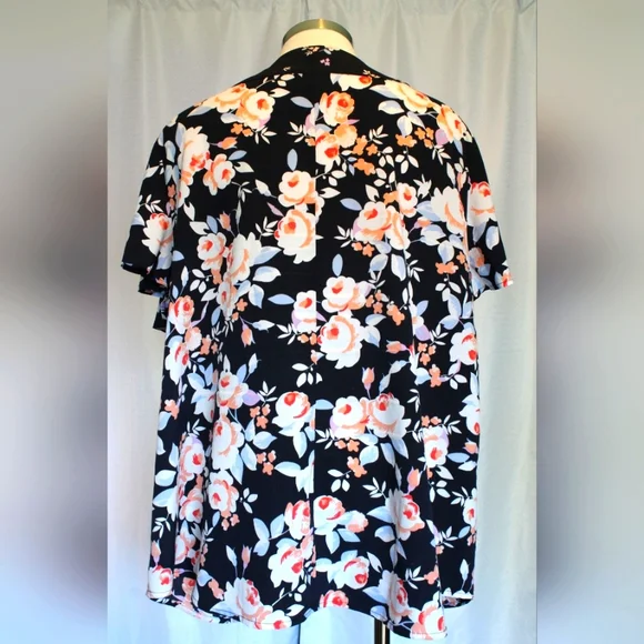Lane Bryant Floral Blouse – Size 18 | Navy/Pink - Picture 4 of 5